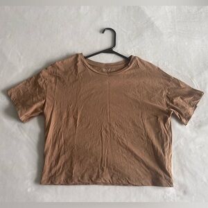 Tan Loose Crop Top